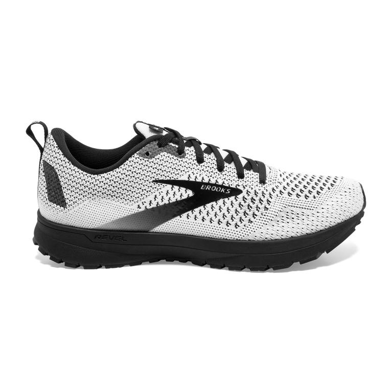 Brooks Revel 4 Women's Road Running Shoes - White/Black (60178-KNZQ)